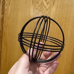 Black Metal Wire Sphere Decor